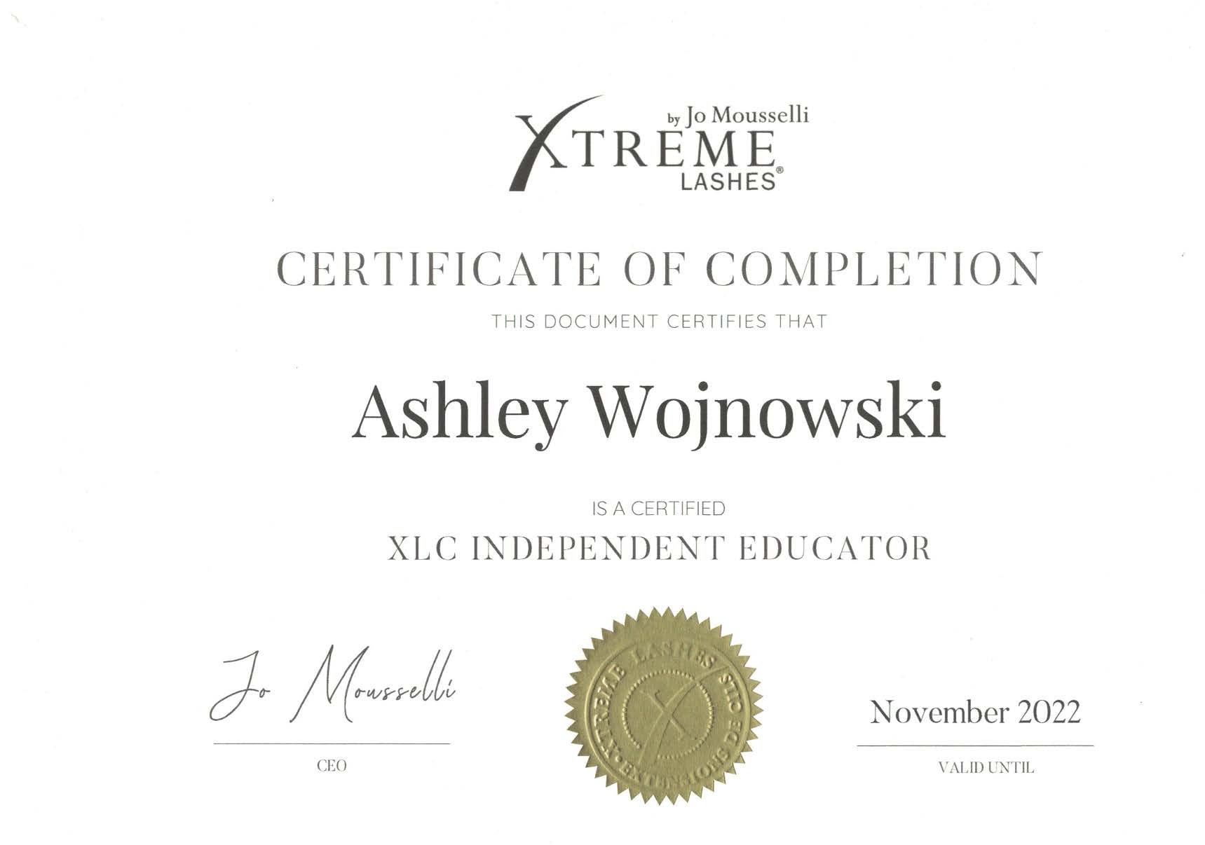 XLC Independent Educator Certificate
